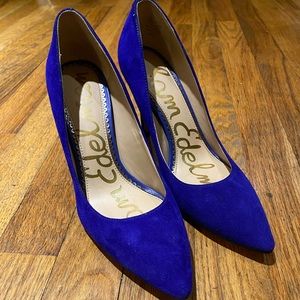 Hazel Sam Edelman blue indigo suede pumps